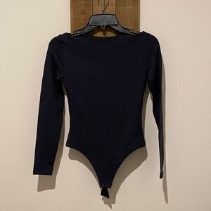 Aritzia Navy Long Sleeve Bodysuit